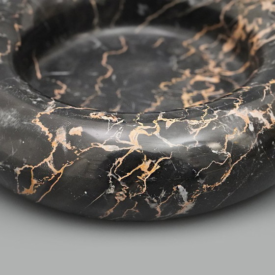 Image 1 of Bol en marbre noir Portoro, années 1970
