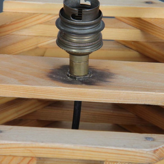 Image 1 of Lampada da tavolo in pino anni '60