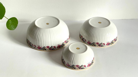 Image 1 of Ensaladeras Mehun con decoración Art Déco