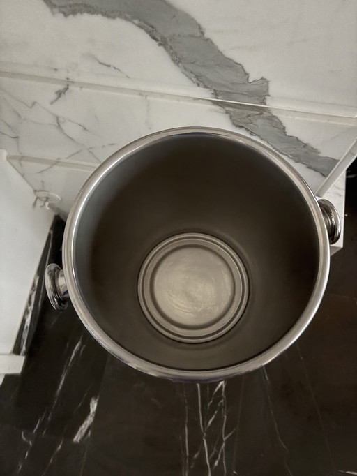 Alessi Champagne & Sparkling Wine Cooler with Stand - Italian Design Classic in Stainless Steel