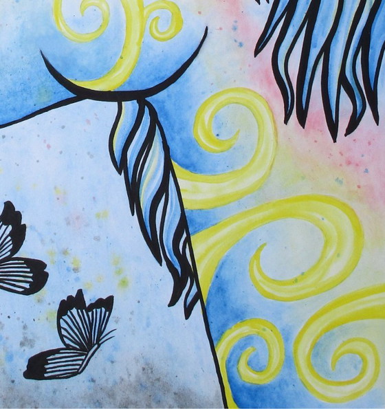 Image 1 of The Unicorn dream (handgeschilderd)