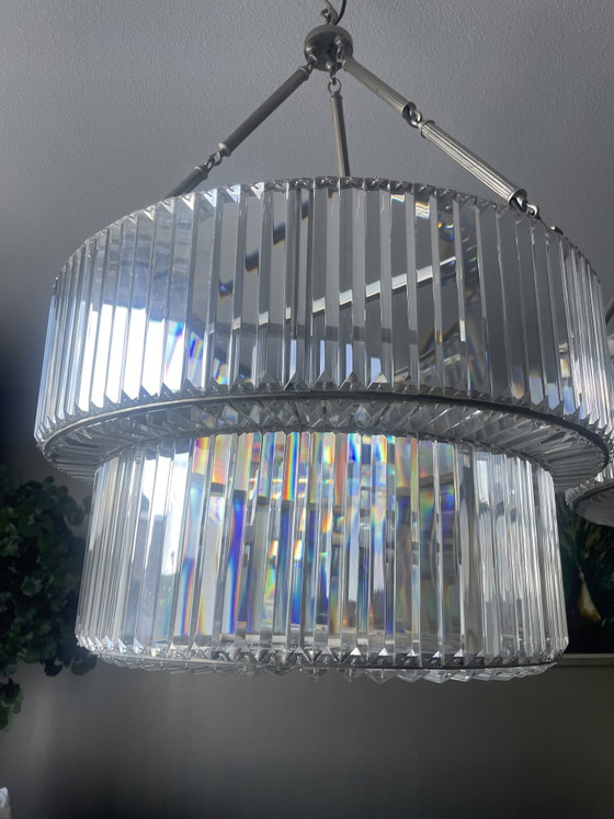 Lampadario a sospensione Eichholtz Infinity Double – Chrome, Glass (photo 3 of 8)