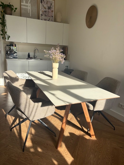 HAY CPH30 Table Walnut Linoleum Mushroom