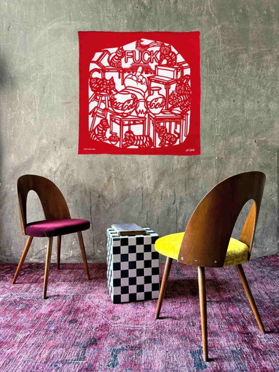1/16 Antonín Šuman Chair 1967 for MIER Topoľčany, Mid Century Chair Walnut, Restored and reupholstered (photo 9 of 9)