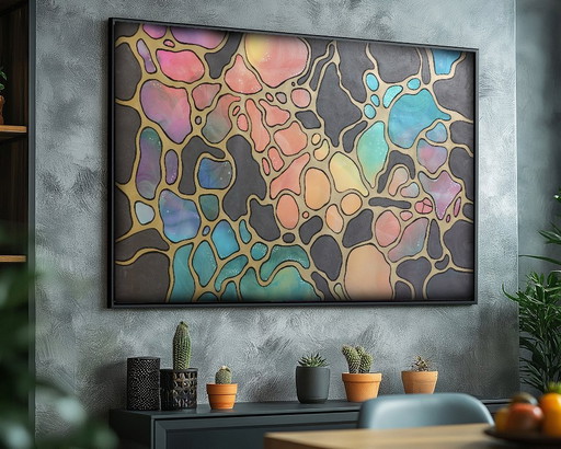 Abstract A1369 - Large Pearlescent Painting