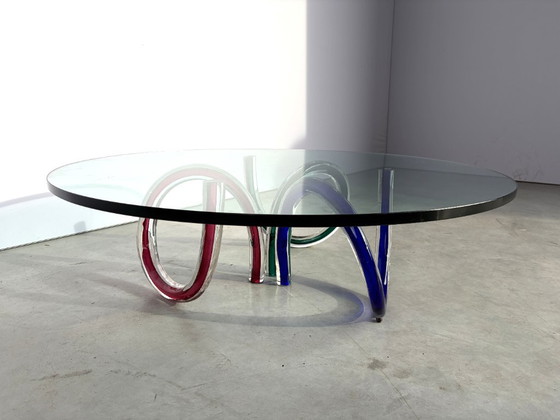 Tavolino da caffè in vetro di Murano di Maurice Barilone, anni '80 – Roche Bobois, Tavolini da caffè (photo 6 of 11)