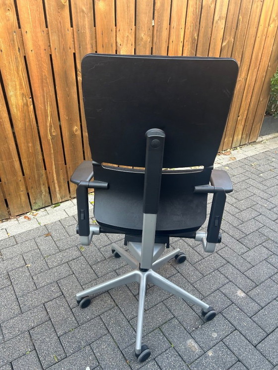 Sedia da ufficio nera con rivestimento in tessuto, Steelcase Please bureaustoel, Sedie da ufficio, Tessile (foto 2 di 7)