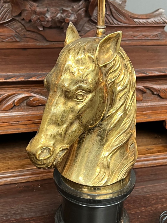 Table lamp made of solid bronze on a marble base. – Maison Jansen (photo 4 of 9)