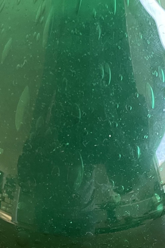 Image 1 of Kristalunie Maastricht - Vase bouteille vert bouteille de la série Antiqua, conçu par Max Verboeket