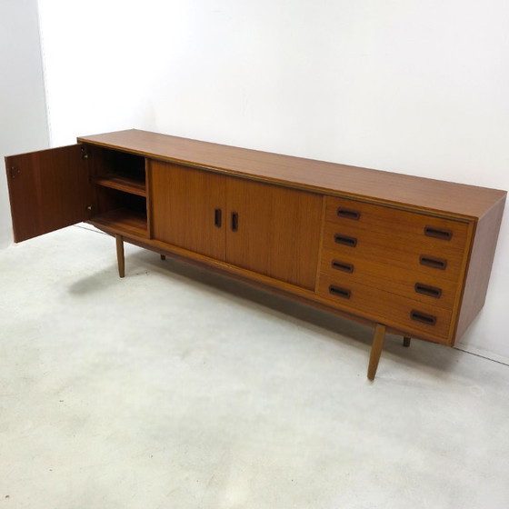Image 1 of XL Mid Century Teak Dresser 70s Vintage Danish