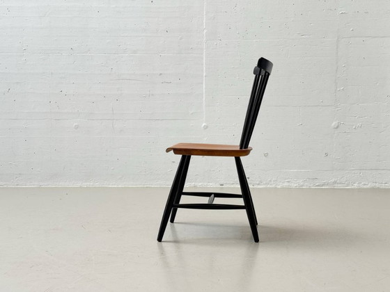 Image 1 of Set of 6 rare Fannet Chairs by Erik Fryklund for Hagafors, Sweden, 1950s