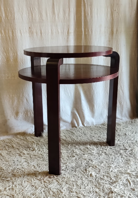Art Deco Solid Wood Side Table - Mid-20th Century (photo 4 of 8)
