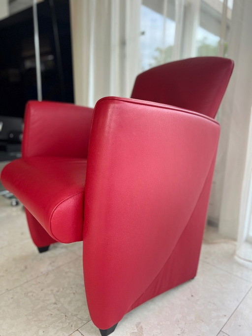 2 poltrone JORI Vinci 3280 con pelle Lipano Brick NUOVE CONDIZIONI