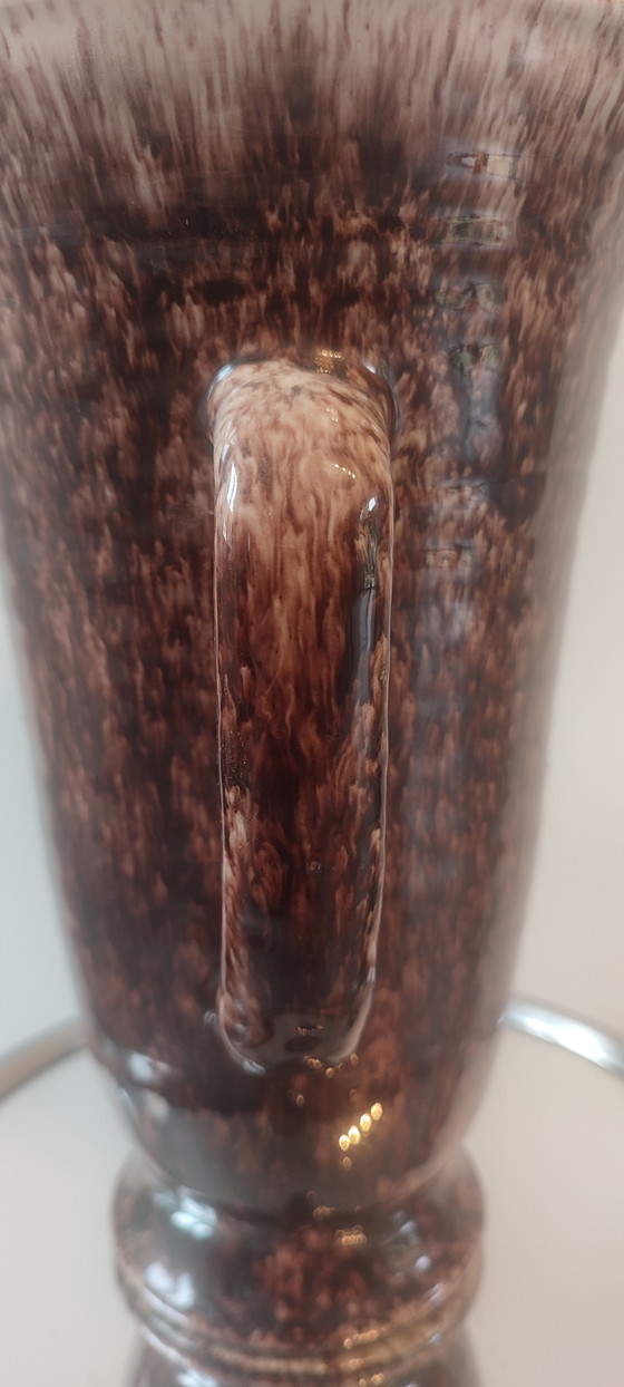 Large conical ceramic vase-pitcher from Accolay (photo 8 of 15)