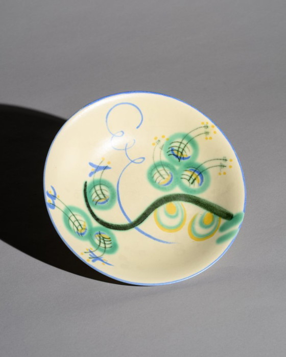 Image 1 of Margarete Heymann-Löbenstein Haël-Werkstätten Art Deco Ceramic Footed Bowl 1930s