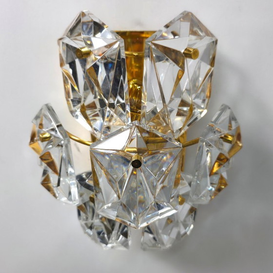 Image 1 of Kinkeldey wall lamps set of 2, 70s mid-century gilded glass