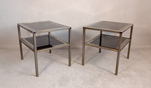 2 Belles Tables Basses, D’Appoint, Bout De Canapé 1970’S Marly Frères Bordeaux