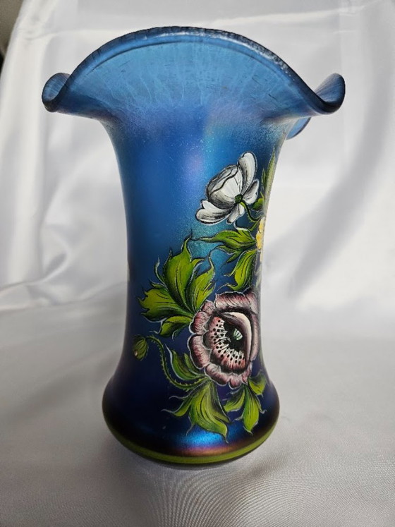 Vaso in vetro Art Nouveau antico – Glashüttenwerke Buchenau / Attribuito a Betty Hedrich (c. 1900) – Vasi (photo 2 of 14)