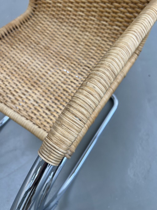 Thonet MR20 armchair Mies van der Rohe wickerwork 1960s S533 Bauhaus design