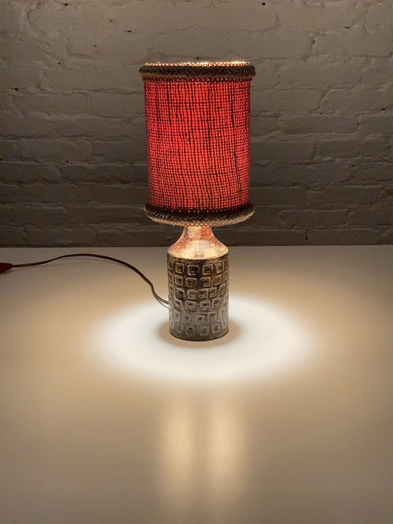 Image 1 of Lampe de table vintage en céramique, Olivier Petit, France 1960S
