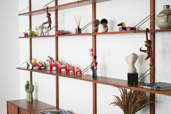 Teak modulair rekkensysteem van Kjell Riise, Brødrene Jåtog Møbelfabrikk, Noorwegen, jaren 60 – Wandrek, Wood (photo 8 of 24)