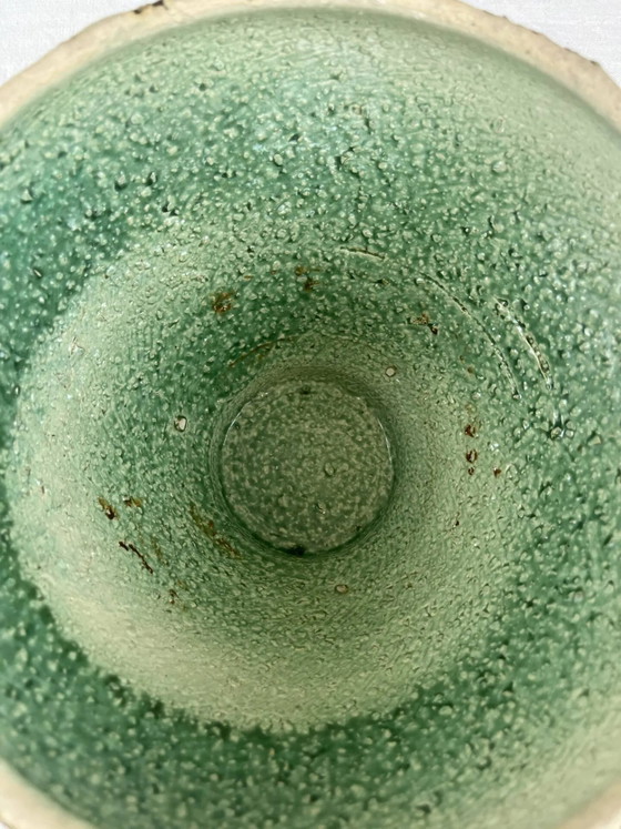 Celadon glazed stoneware bowl signed – Porcelain, Mid Century Modern (photo 5 of 8)