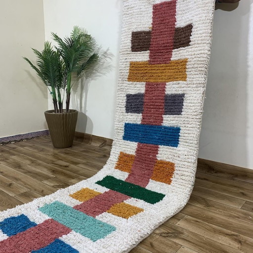 Tapis berbères multicolores en laine 300cmx100cm