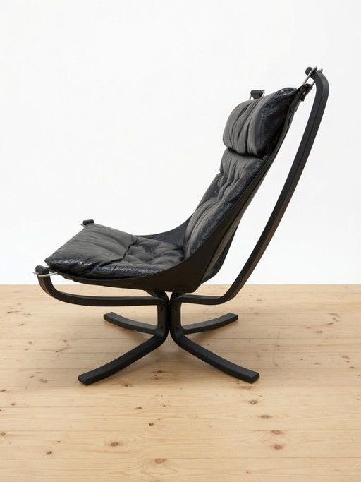 Chaise longue Falcon par Sigurd Ressell pour Vatne Møbler, Norvège.