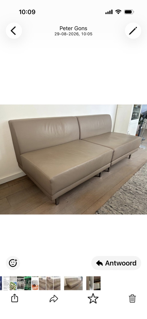 Banque de Gelderland – 3 5 zitsbanken, Leather (photo 2 of 5)