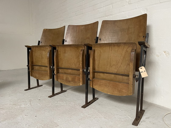 Image 1 of Sedie da teatro sedie da cinema vintage Artdeco antiche