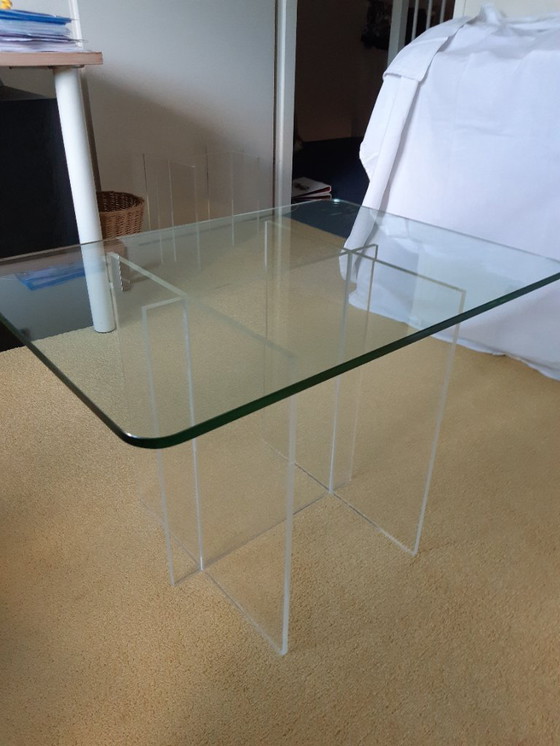 Image 1 of Table d'appoint en verre, années 1970