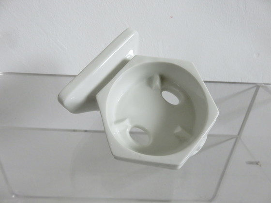 Image 1 of Alter Zahnbürstenhalter aus Porzellan, Art Deco, 1930-40er Jahre