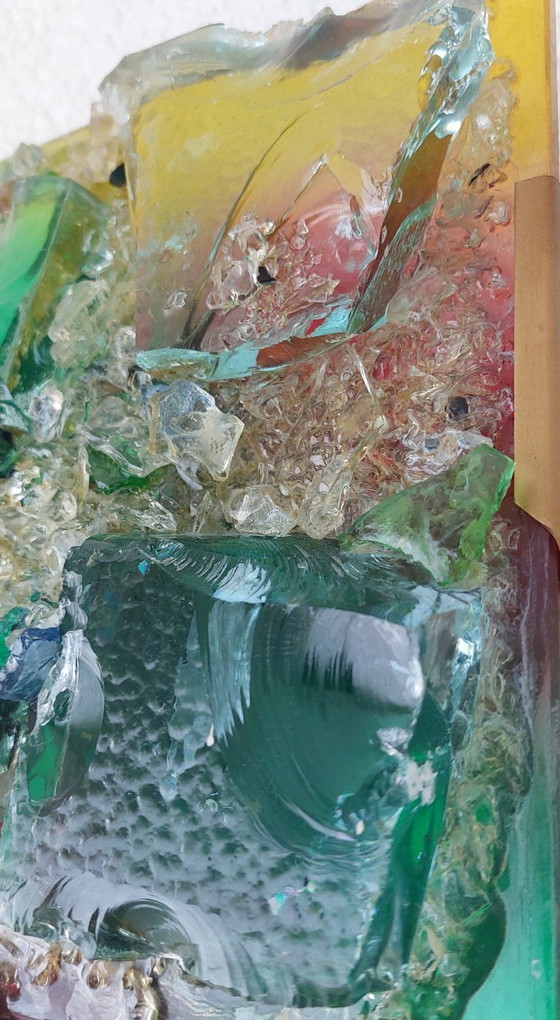 Image 1 of Applique murale sculpturale en verre brisé de Cosack Leuchten.