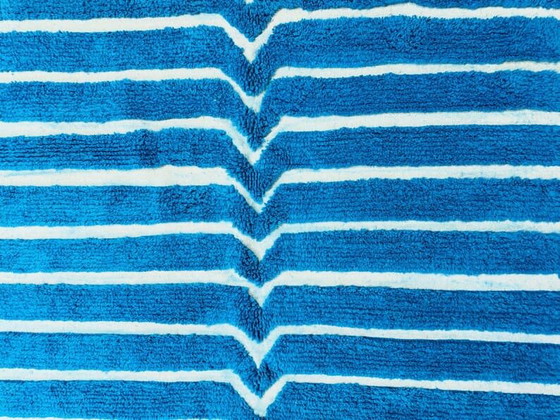 Alfombra marroquí Beni Ouraine hecha a mano, azul tradicional, tamaño 2/3 m – Aime Té, Wool (photo 6 of 9)