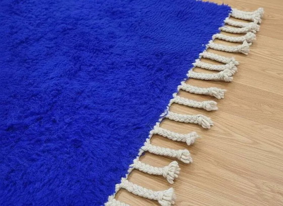 Handgefertigter blauer Berber-Wollteppich 200cmx300cm – Teppiche & Läufer, Wool (photo 5 of 7)