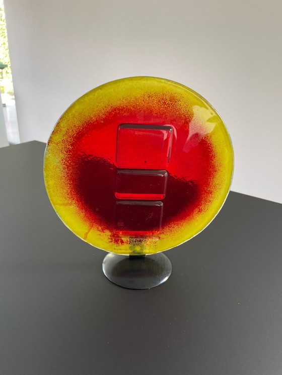 Image 1 of 1960's glassculptuur Brandende Zon