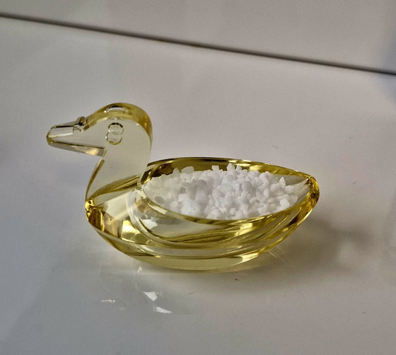 Image 1 of Gebrüder Feix Albrechtsdorf 6 eenden voor zout/schnaps kristalglas circa 1930