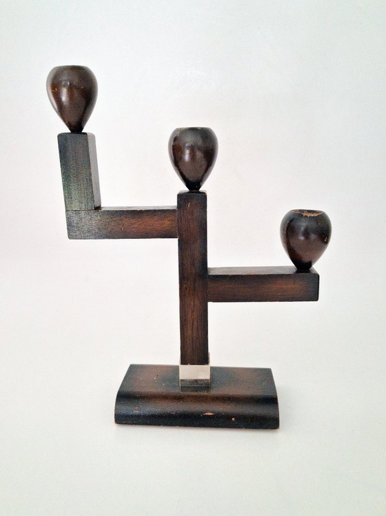 Kandelaar Set Art Deco – Kandelaars en kaarsen, Wood (photo 9 of 17)