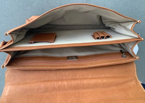 Image 1 of aktentas Dell'Ga Italia - zacht leer