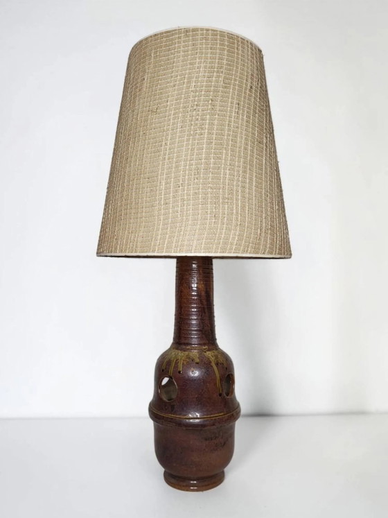 Steingutlampe aus Puisaye – Tischlampen, Porcelain (photo 6 of 9)