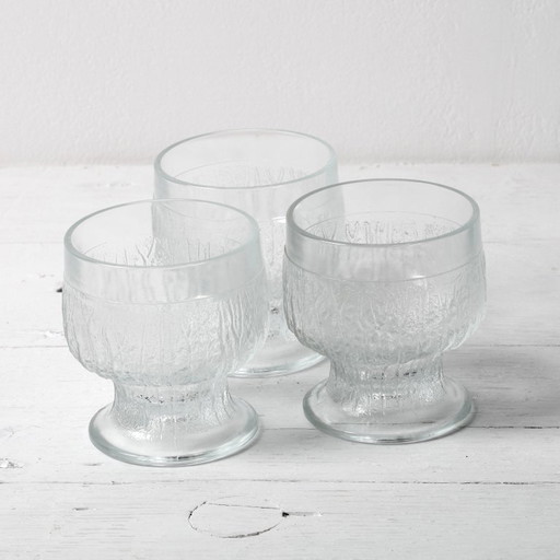 Set Of 3 Vintage Crystalex Glasses By Ivo Rozsypal / Czech Republic / 1977 – glazen karaffen (photo 2 of 9)