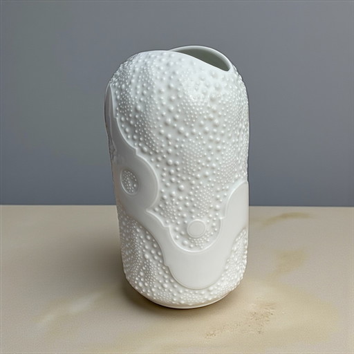 Vase op art en porcelaine AK Kaiser #368, forme rare, h = 20 cm, Allemagne de l'Ouest, vintage, années 1960