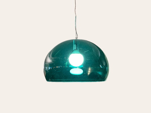 Kartell FL/Y Transparent green lamp