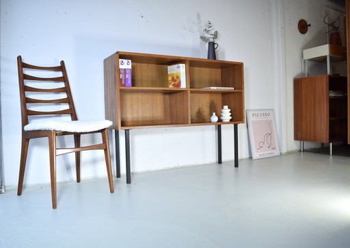 Bibliothèque/buffet/étagère/meuble vintage danois en teck des années 1960