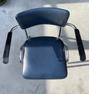 Chaise vintage structure tubulaire chromée style Brabantia Gispen