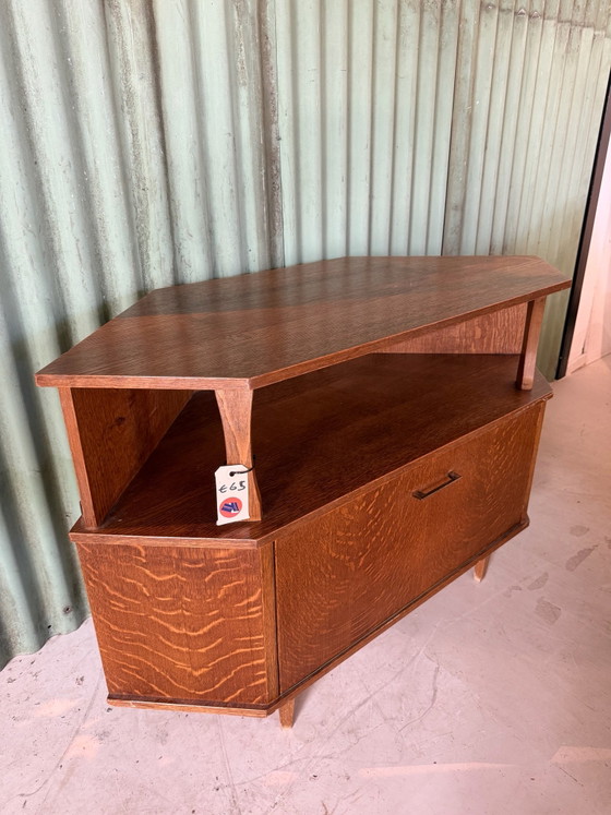 Vintage hoekkast jaren 60 – Opbergkast, Metaal, Hout (photo 3 of 12)
