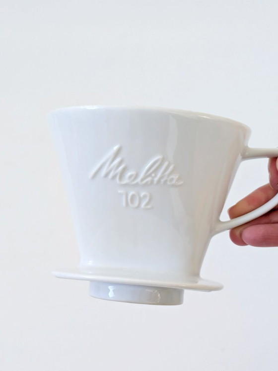 Image 1 of 1970s Melitta 102 Porcelain Coffee Filter | Pour Over Dripper, Made in Germany