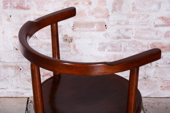 Restored Art Deco Chair, by Thonet, Beech, Revived Polish, Czech, 1920s – Chairs and lounge chairs, Wood (photo 7 of 10)