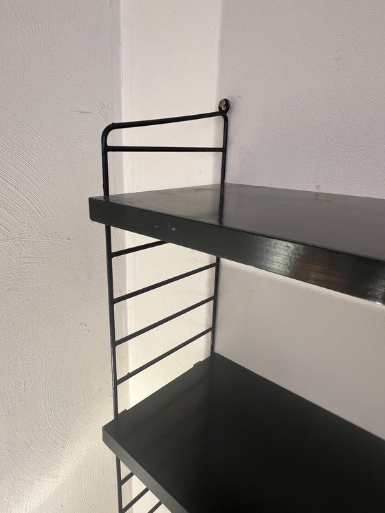 Image 1 of Étagère murale vintage/étagère à livres, métal et bois, Pays-Bas, années 1950