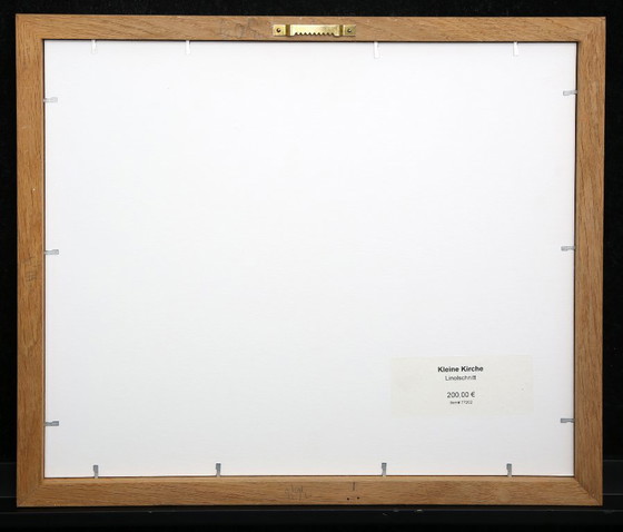 Image 1 of Teuber, Hermann - Petite église - Linogravure - encadrée - signée à la main